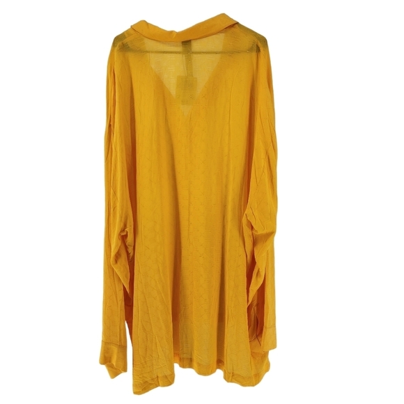 Savage X Fenty Men's Yellow Honeycomb Monogram Voile Sleep Shirt - XXXL - Picture 5 of 6